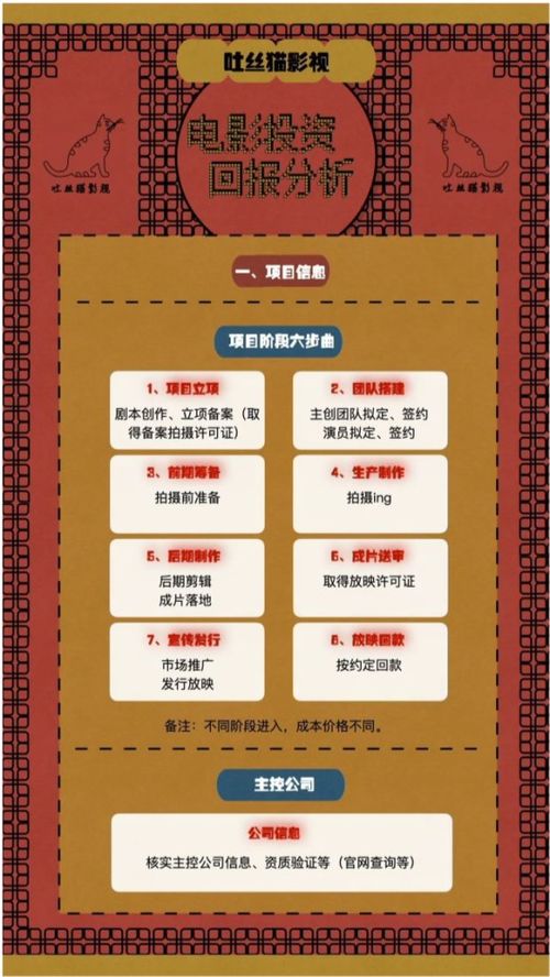吐絲貓影視 電影項(xiàng)目投資流程解讀